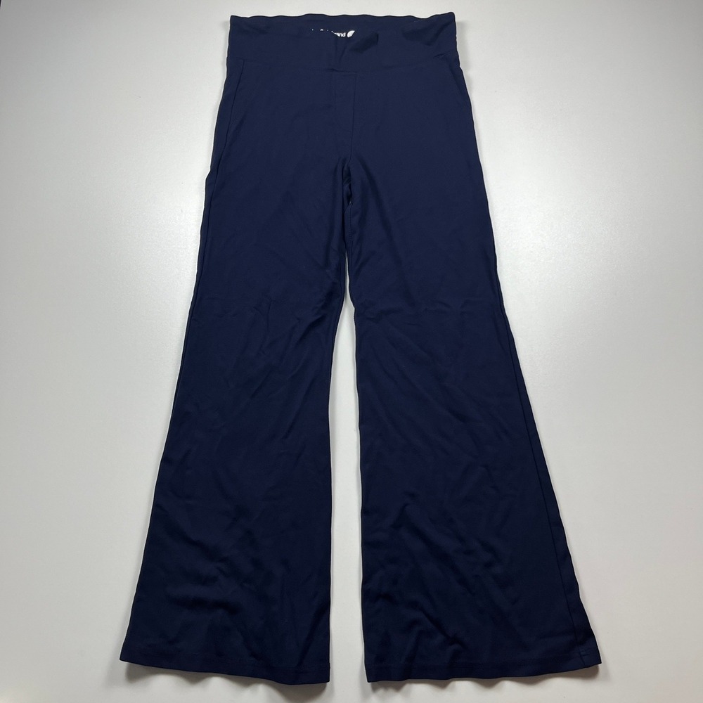 Betabrand Yoga Pants Wide Leg Size Large Petite Navy Business Casual Dress Pant